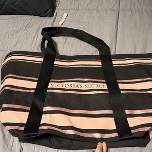 Victoria's Secret Black and Pink Travel Bag